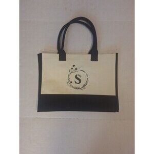 Summer Vibes Cotton Canvas Beach Tote Bag - Large Weekender Vacation Bag